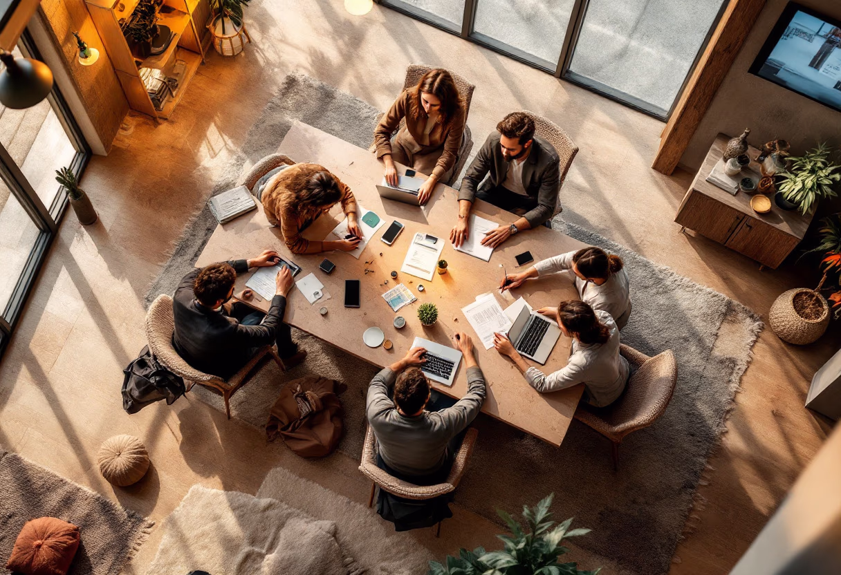 Office teamwork illustration for digital tax reporting